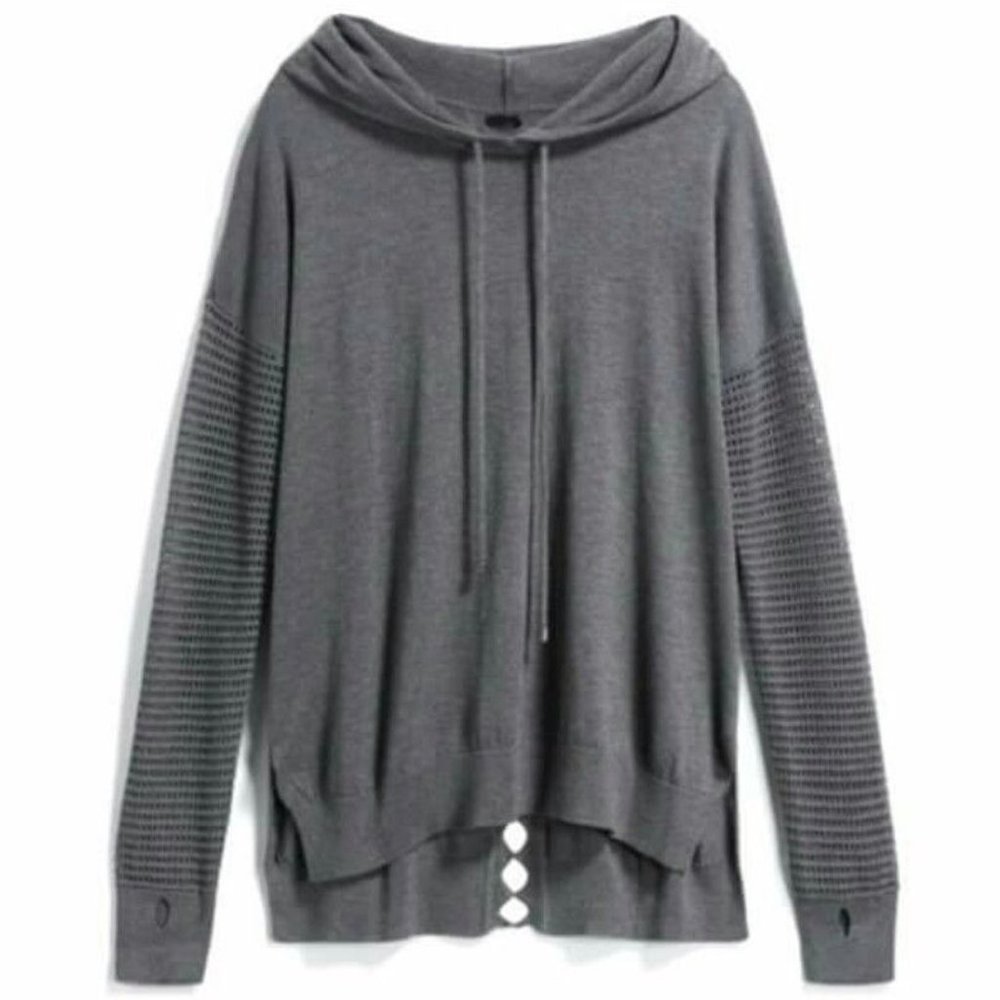 Harper Lane Antara Crochet Sleeve Hooded Pullover